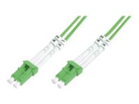 DIGITUS Professional - Patch cable - LC multi-mode (M) to LC multi-mode (M) - 10 m - fibre optic - duplex - 50 / 125 micron - OM5 - halogen-free - spring green
