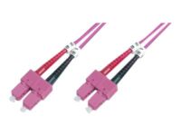 DIGITUS Professional - Patch cable - SC multi-mode (M) to SC multi-mode (M) - 2 m - fibre optic - duplex - 50 / 125 micron - OM4 - halogen-free - RAL 4003