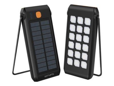 Solar Powerbank TitanPack Flex 10000mAh with Stand and Flashlight black / orange (black / orange)