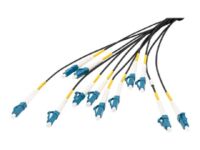 DIGITUS - Breakout cable - LC/UPC single-mode (P) to LC/UPC single-mode (P) - 75 m - fibre optic - 9 / 125 micron - G.657.A1/OS2 - halogen-free, indoor / outdoor - black